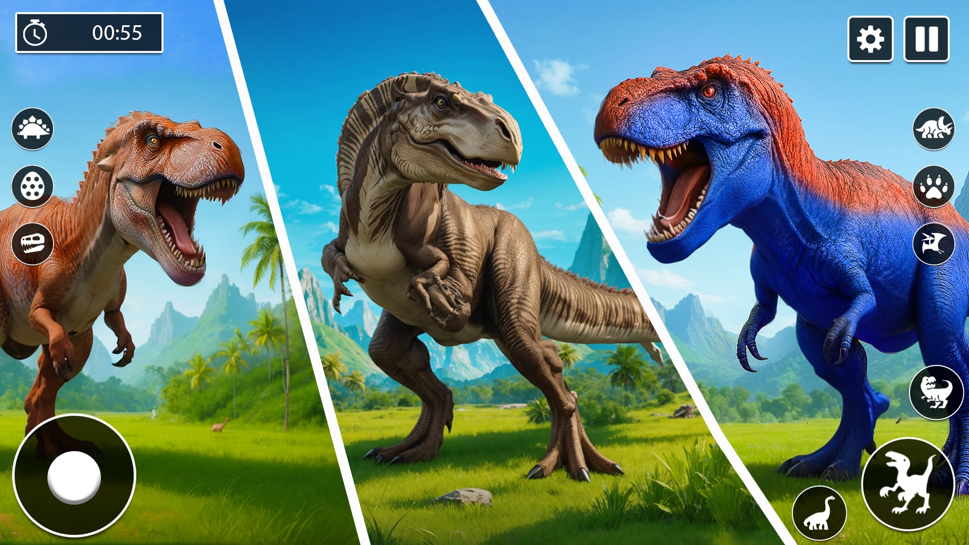 Screenshot 1 - gameplay of Dinosaur Park Jurassic Dino World